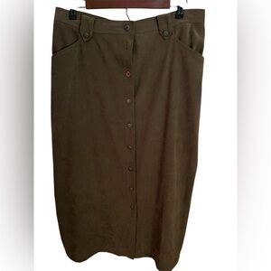 Vintage button down midi skirt